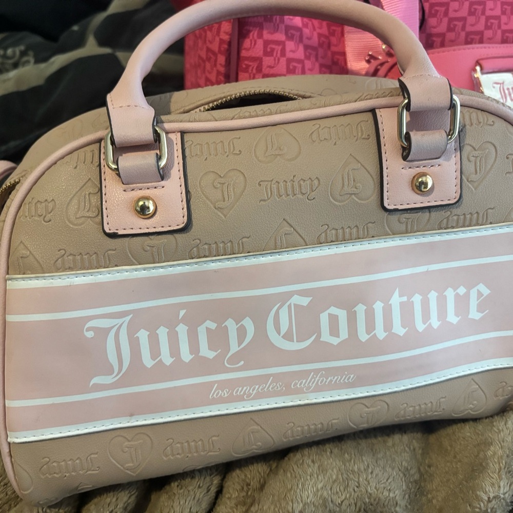 Juicy Couture Pink and Tan Satchel